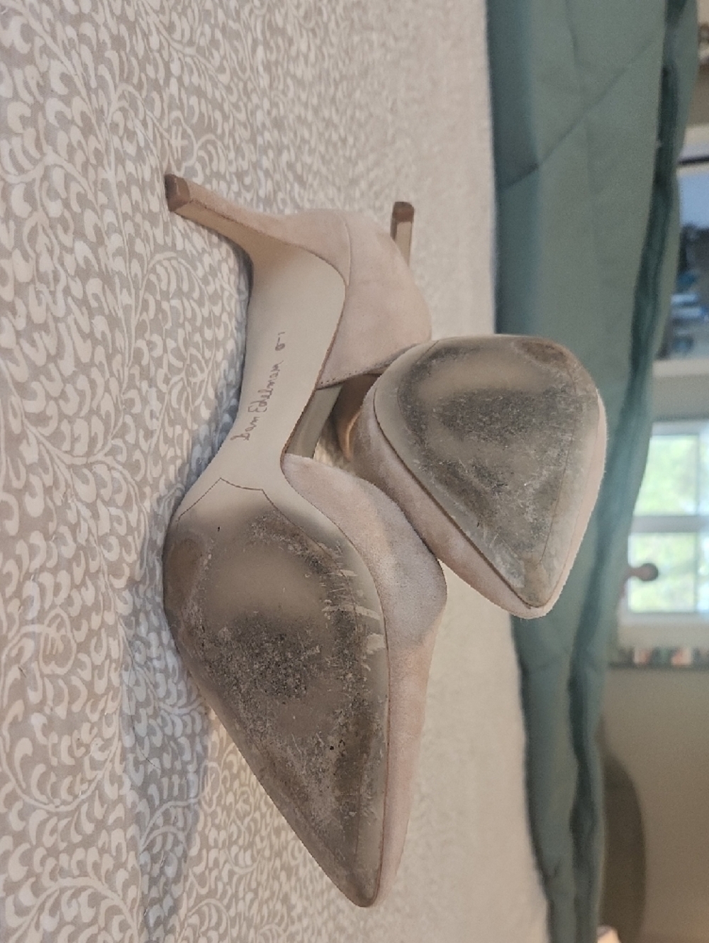Sam Edelman Taupe Suede Pointed Toe D'Orsay Pumps - Picture 3 of 5